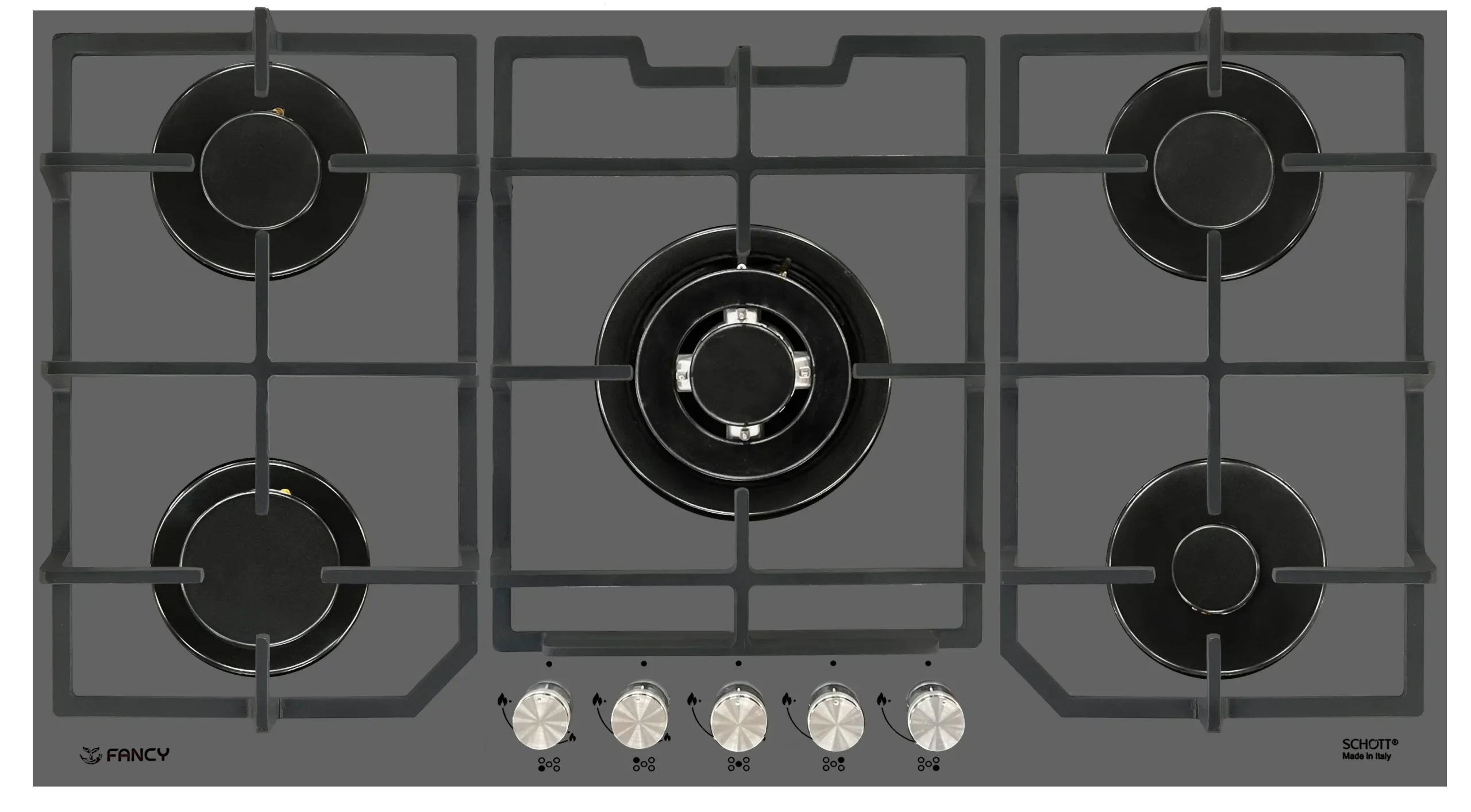 اجاق گاز فنسی 5 شعله  طوسی مدل G 5204 MG