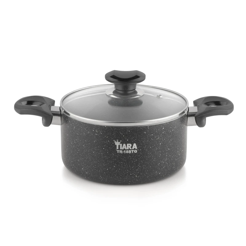 قابلمه تیارا گرانیت سایز 18 دورو مشکی