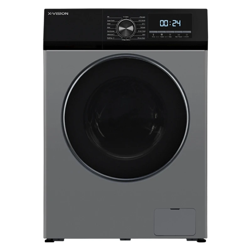 ماشین لباسشویی ایکس ویژن 9 کیلوگرمی اتوماتیک مدل TP 92 BSD رنگ سیلور