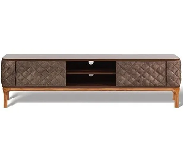 میز تلویزیون متین مدل R580 روکش چوب سایز 180 سانتی‌متر