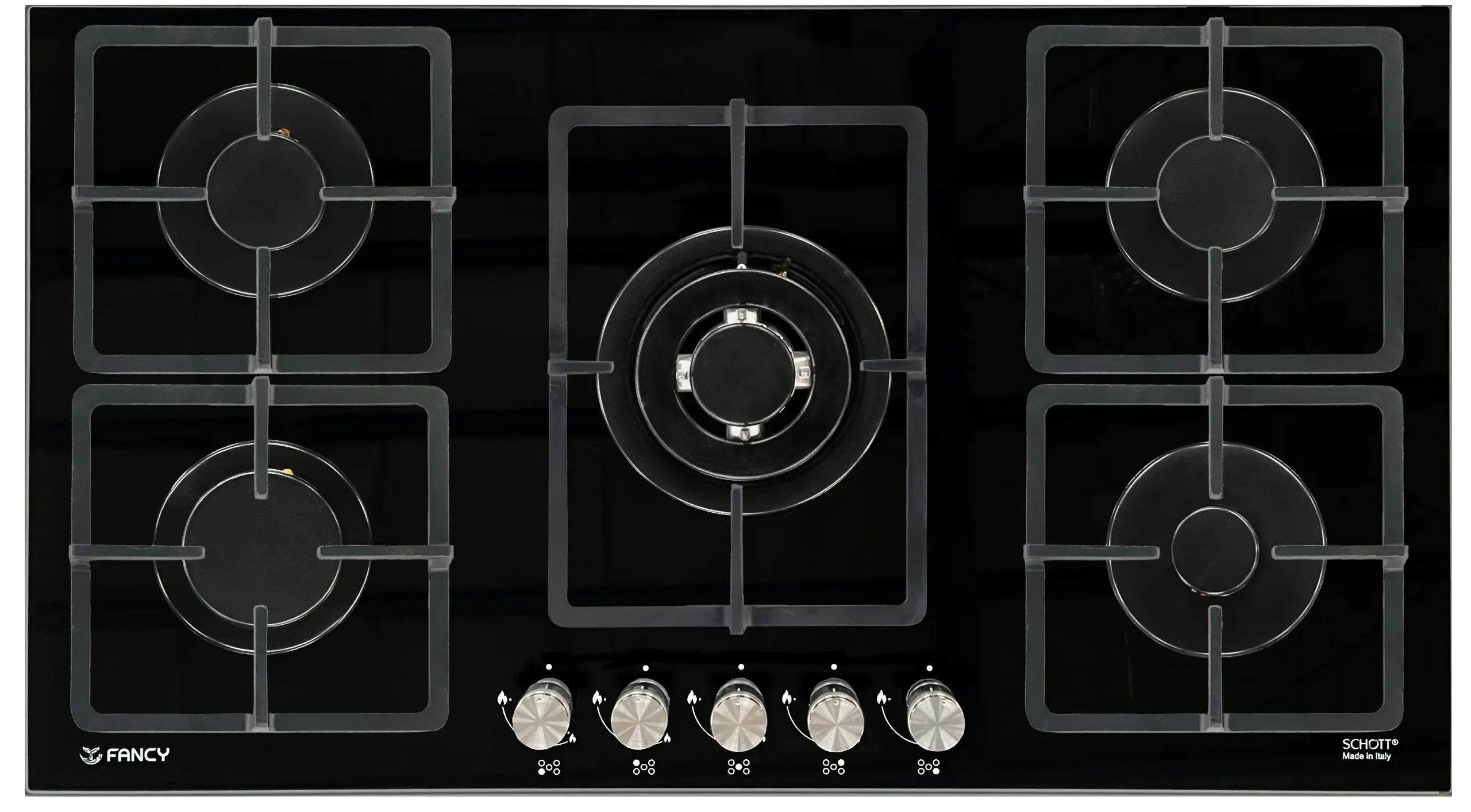 اجاق گاز فنسی 5 شعله مشکی مدل G 5301 B