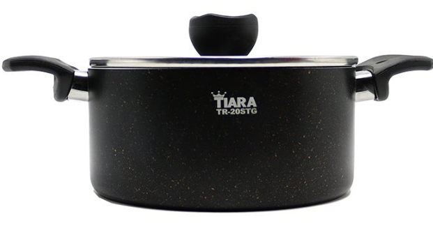 قابلمه گرانیت تیارا سایز 20 مشکی مدل 3634