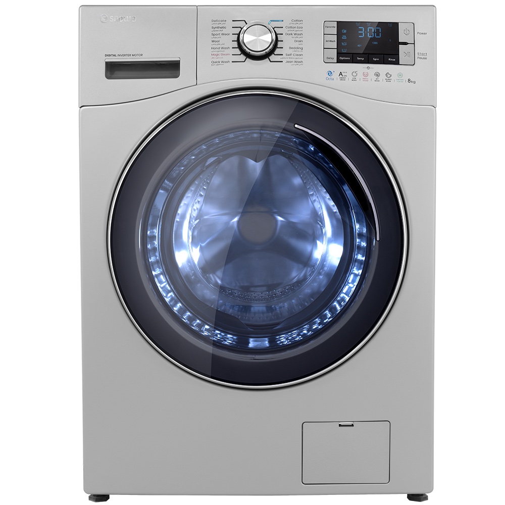 ماشین لباسشویی اسنوا مدل SWM D80 ظرفیت 8 کیلوگرم